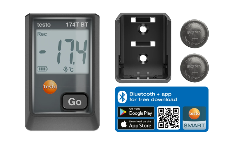 Testo 174 T BT - Mini záznamník teploty s připojen -30 až +70 °C